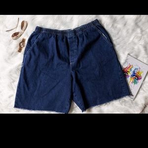 White Stag Petite Vintage Elastic Denim Shorts